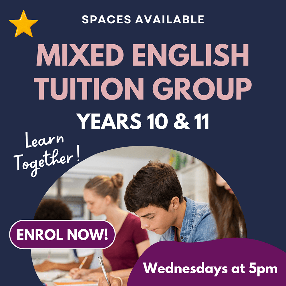 Mixed English group for Yr 10s and 11s